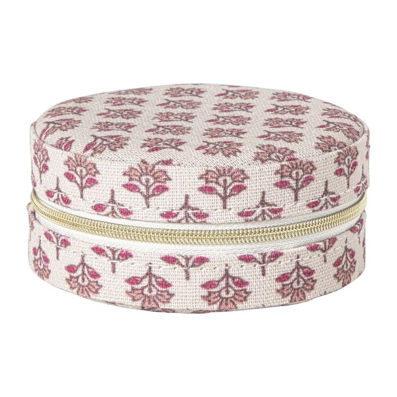 Sieradendoos rond - roze - diverse varianten