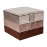 Sieradendoos velvet - rood/roze - 15x15x12 cm 