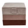 Sieradendoos velvet - rood/roze - 15x15x12 cm 