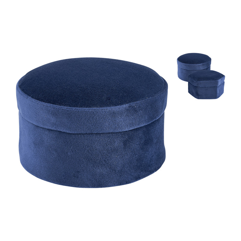 Sieradendoos velvet - blauw