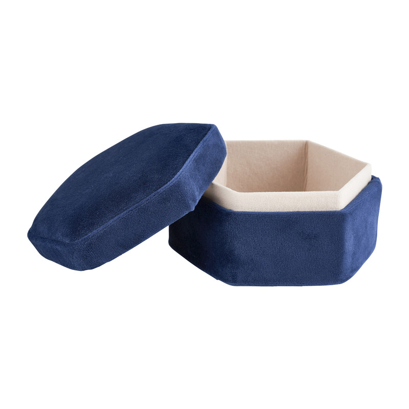 Sieradendoos velvet - blauw