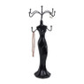 Sieradenstandaard pop - zwart - ⌀6x26 cm 