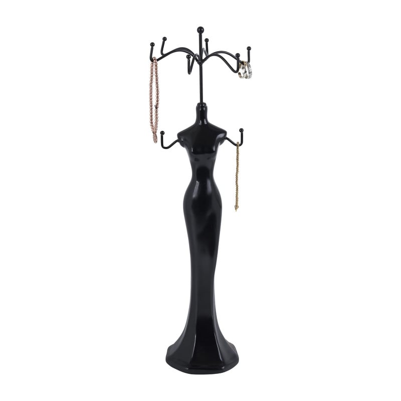 Sieradenstandaard pop - zwart - ⌀8.5x40 cm 