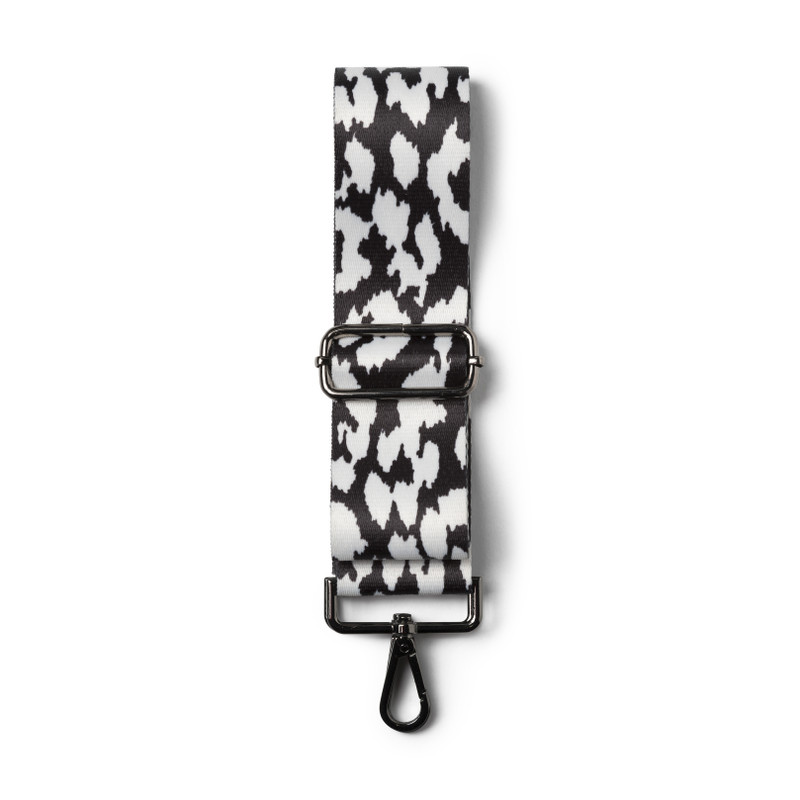 Bag strap leopard - zwart/ wit