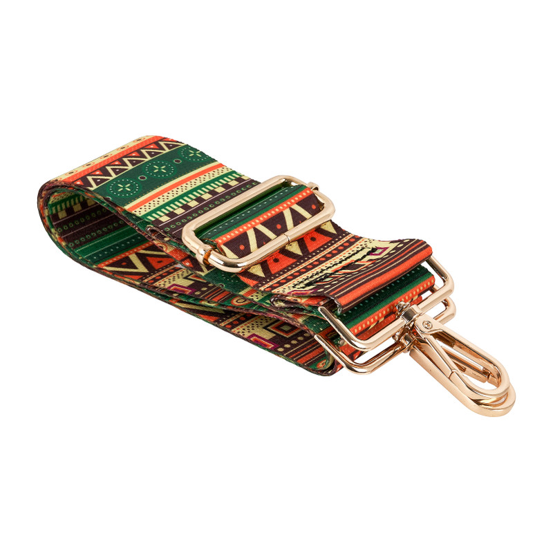 Bag strap 70's - bruin/oranje