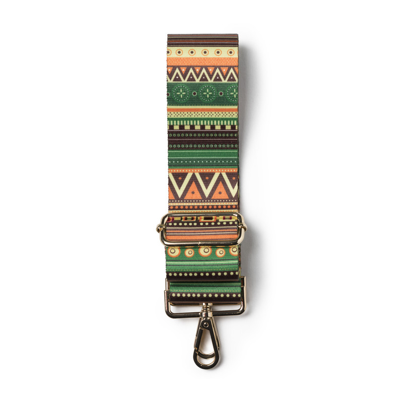 Bag strap 70's - bruin/oranje