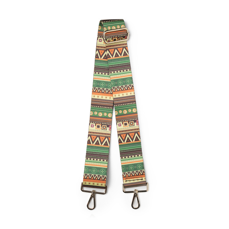 Bag strap 70's - bruin/oranje