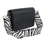 Bag strap zebra - zwart/wit