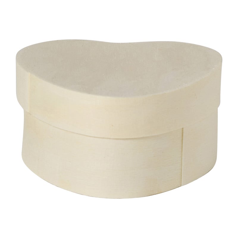 Houten doosje hart - 3x6x6 cm