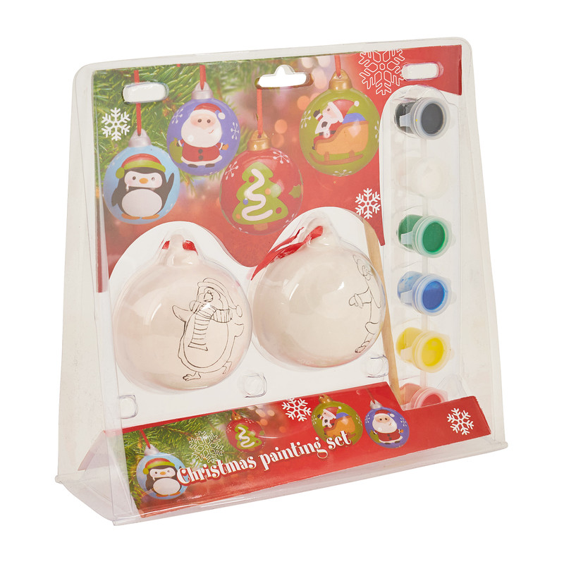 Kerstbal verfest set van 2 - diverse varianten