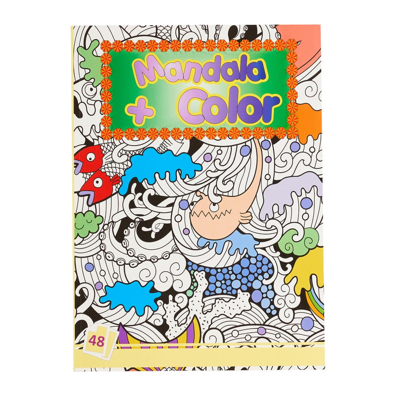Kleurboek mandala - geel - 48 vellen