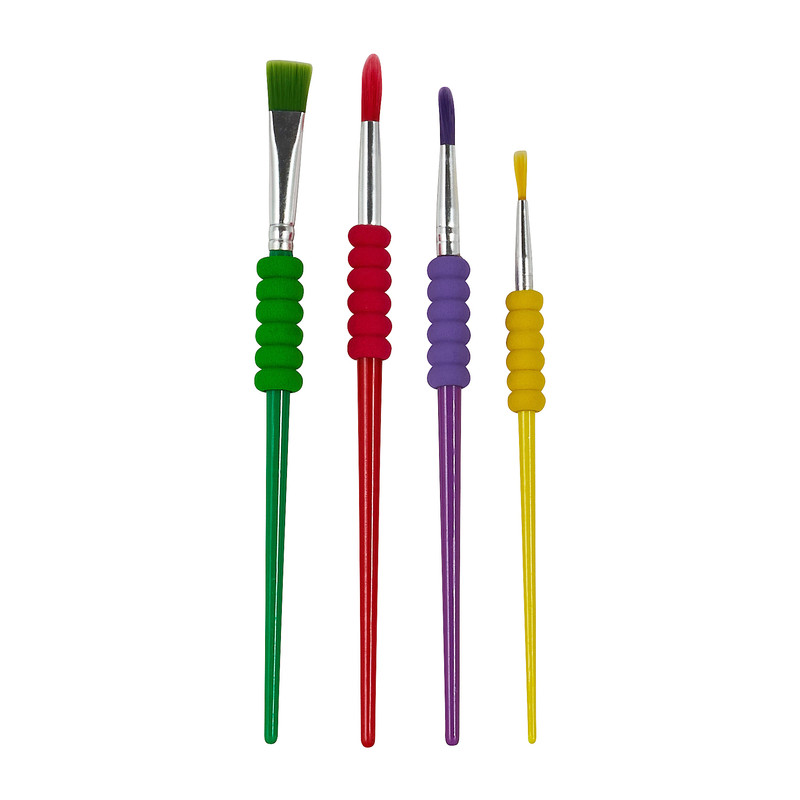 Kwastenset met grip - set van 4