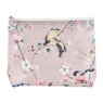 Toilettas vogeldesign - roze - 24x18x9 cm