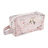 Make-up tasje vogeldesign - roze - 17x9x6 cm