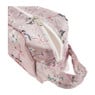 Make-up tasje vogeldesign - roze - 17x9x6 cm