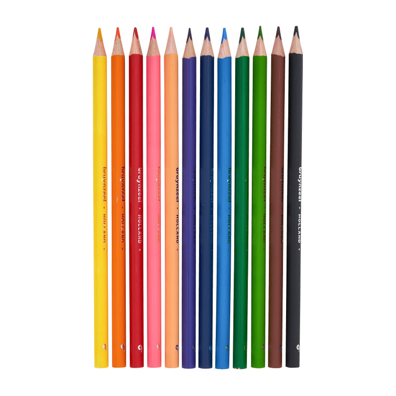 Bruynzeel kleurpotloden soft grip - roze - set van 12