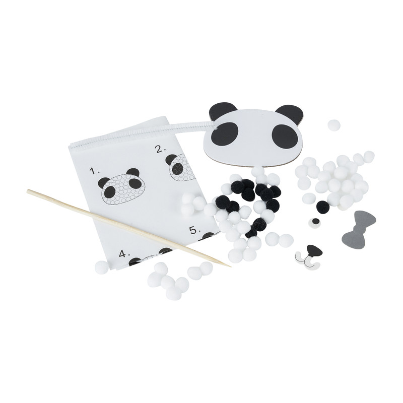 Diy panda stick - 14x22 cm