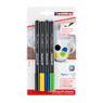 Edding porseleinstiften - set van 4 - zwart/geel/blauw/groen