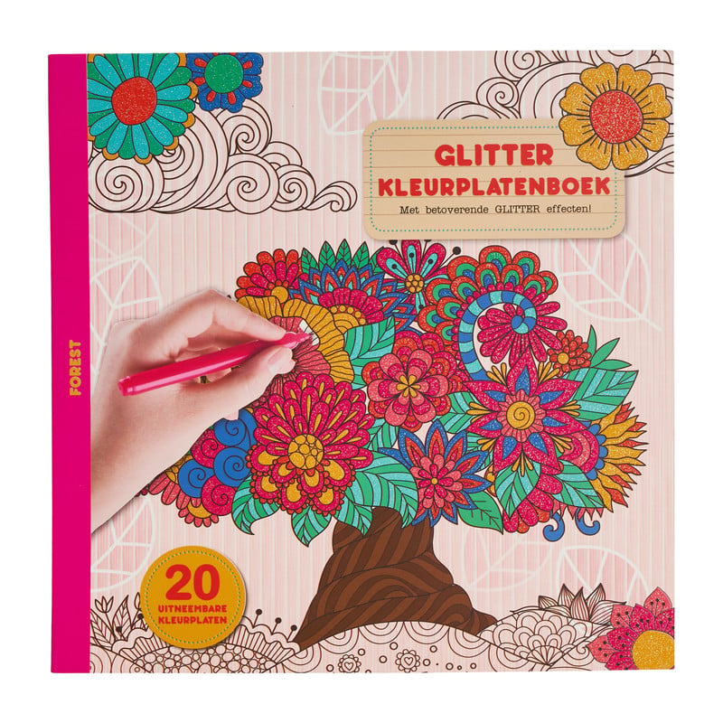 Glitter kleurboek - Forest - 20 vellen