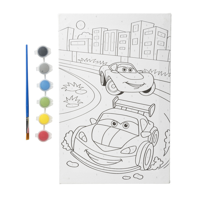 Canvas - kleuren op nummer - 30x20 cm - diverse varianten