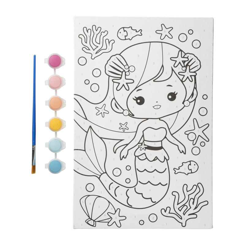 Canvas - kleuren op nummer - 30x20 cm - diverse varianten