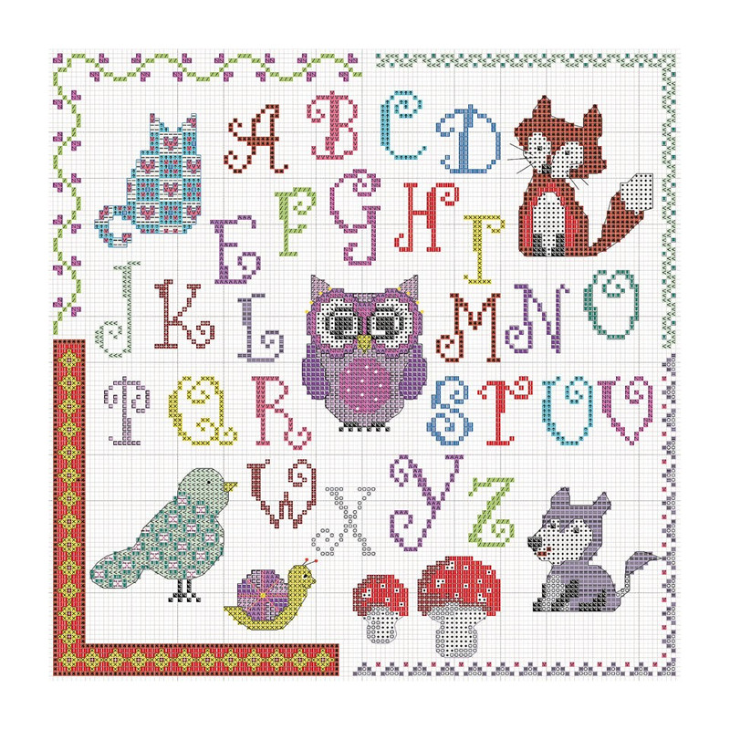 Borduurstof 25x25 cm 