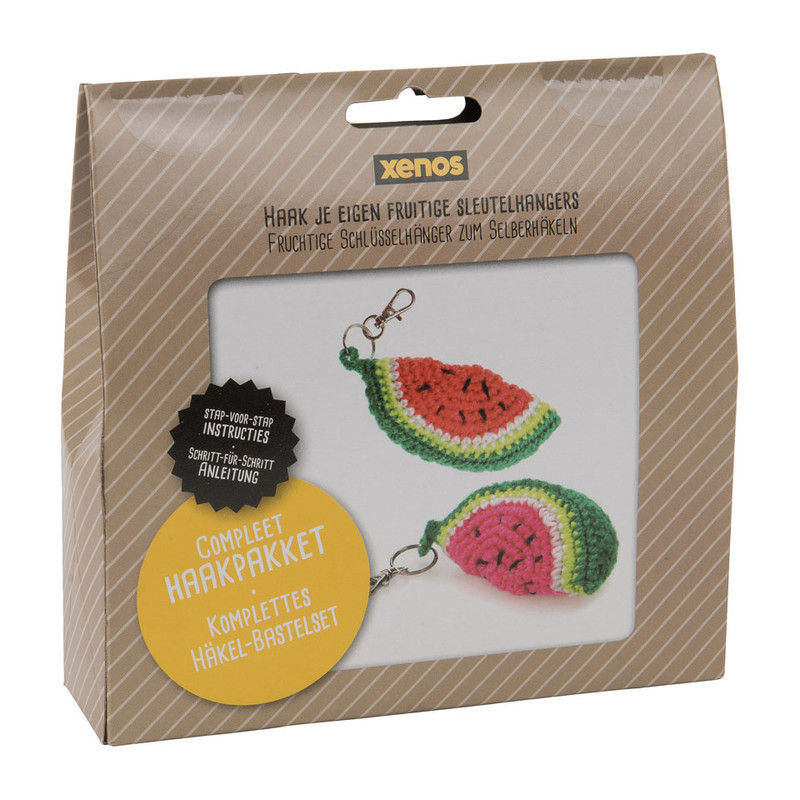 Haakpakket - meloen sleutelhanger - set van 2