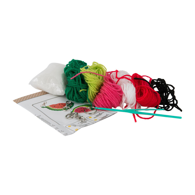 Haakpakket - meloen sleutelhanger - set van 2