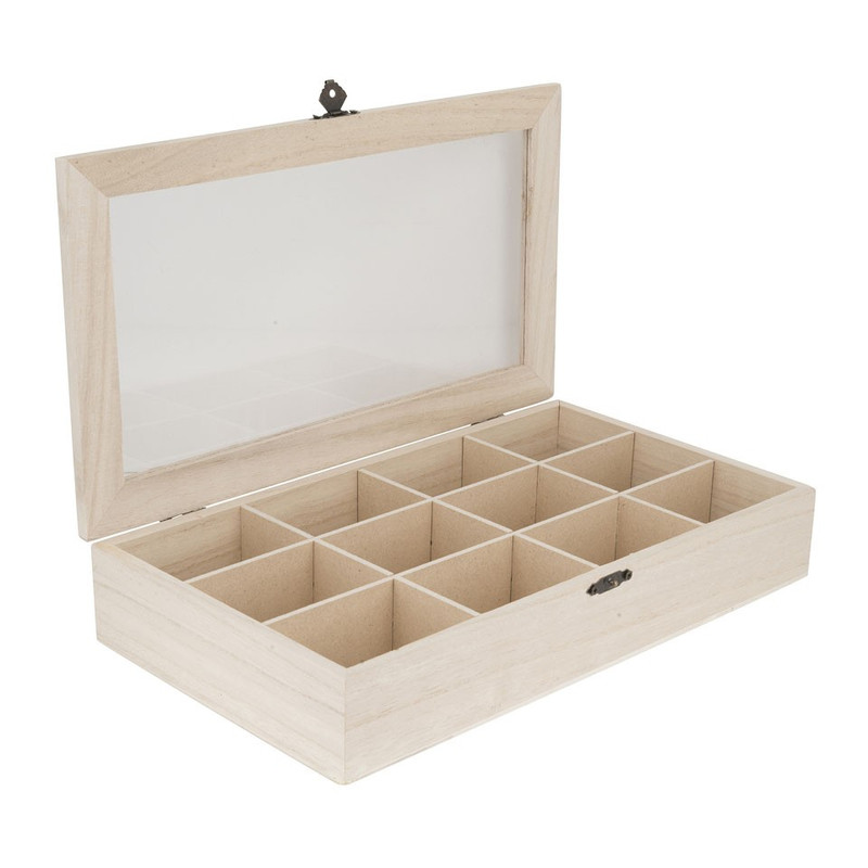Opbergbox 12 vakjes - 29x16.5x5 cm