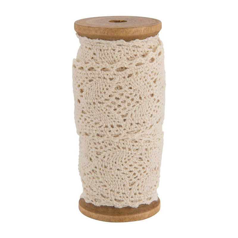 Kant op klosje - breed - beige 