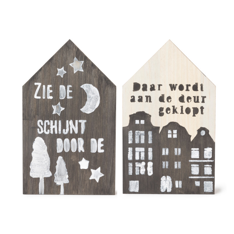 DIY houten huisjes - sint