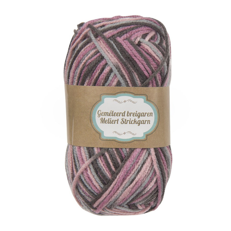 Garen multicolour grijs/roze