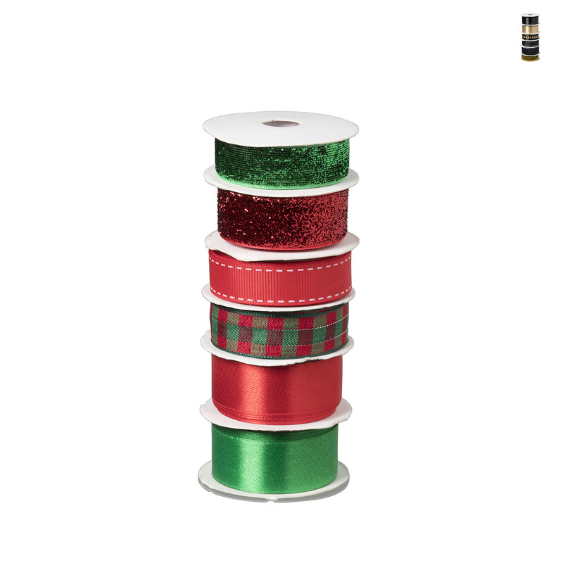 Lint op rol - diverse kleuren - set van 6 