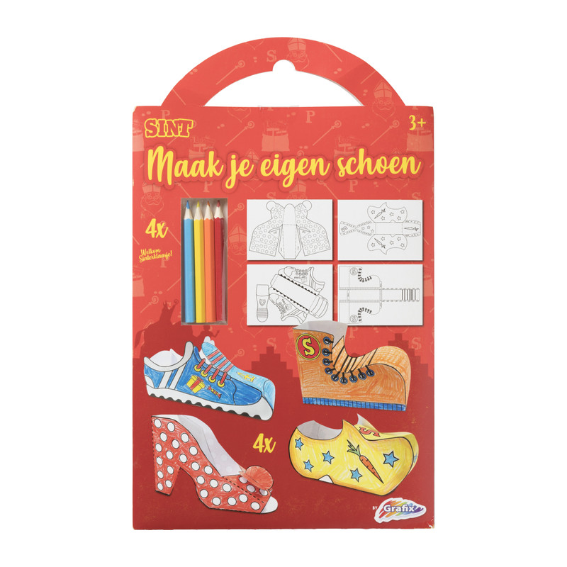 DIY schoentje Sinterklaas - 4 verschillende designs 