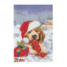Diamond painting - kerst hond - 30x40 cm 
