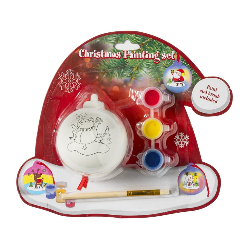Verfset kerstballen - diverse varianten 