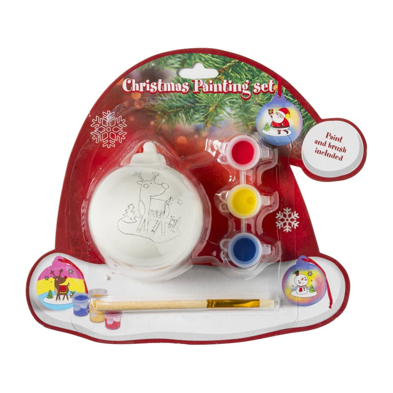 Verfset kerstballen - diverse varianten 
