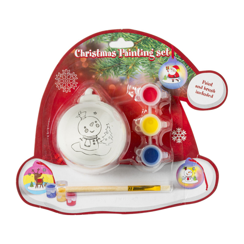 Verfset kerstballen - diverse varianten 