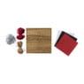 Touwfigureren rendier - hout/touw - 12x12 cm
