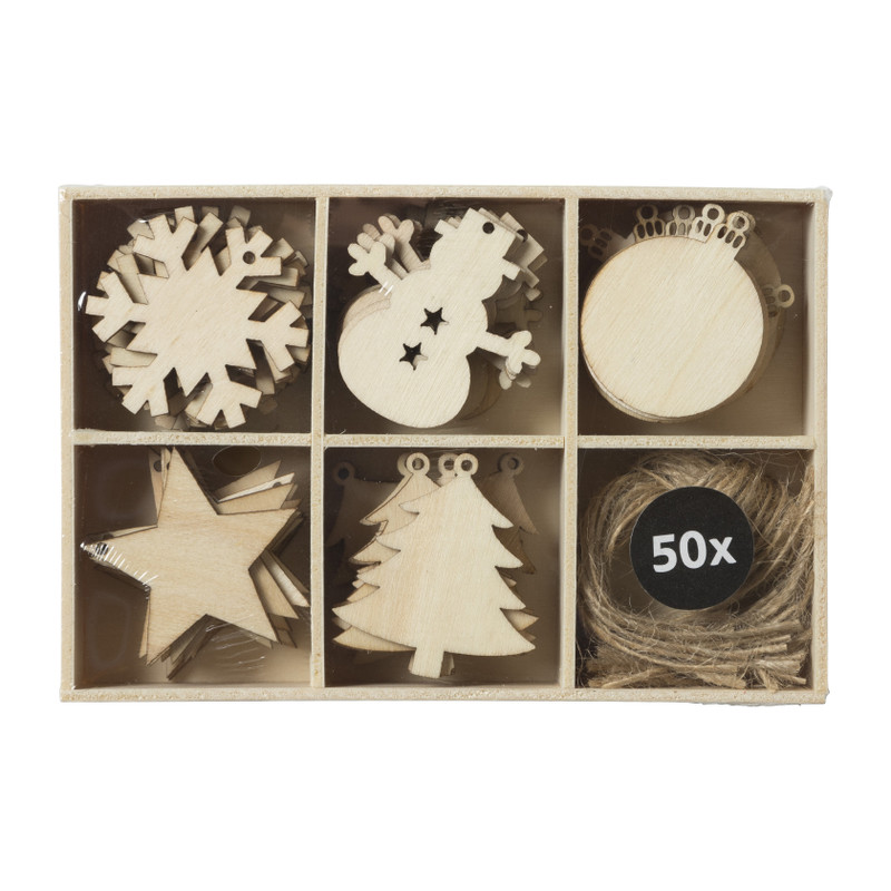 DIY kersthangers - hout 