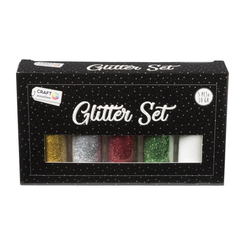 Glitters - multikleur - set van 5