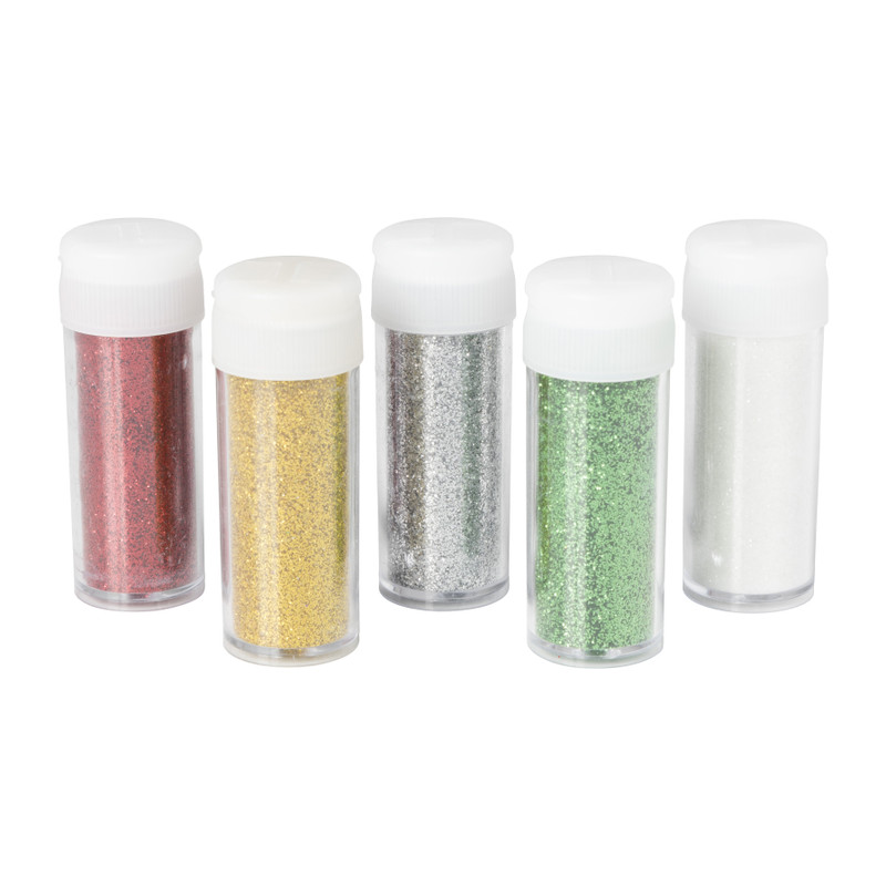 Glitters - multikleur - set van 5