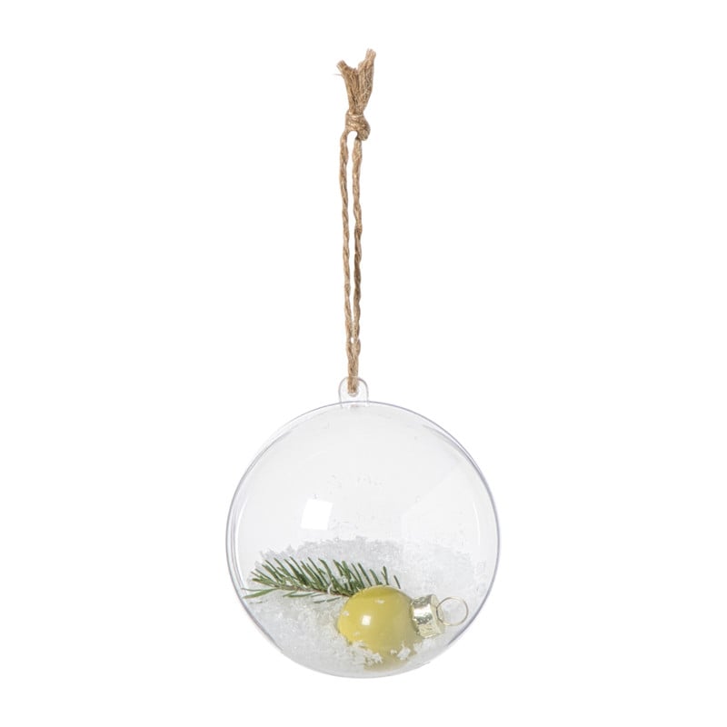 Transparante kerstbal - ø8 cm - set van 6