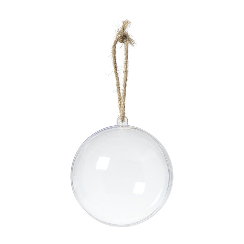 Transparante kerstbal - ø8 cm - set van 6