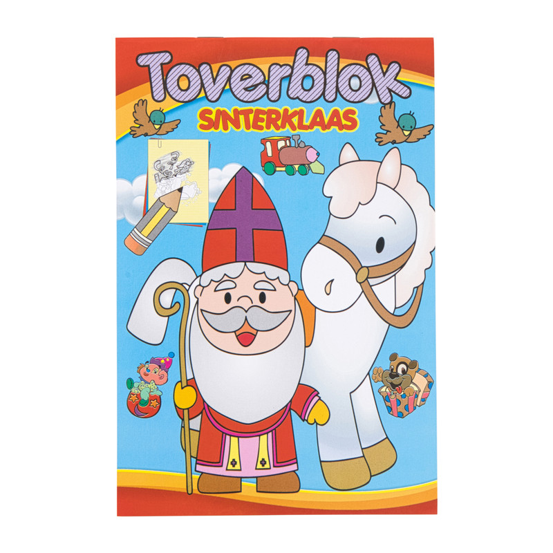 Sint toverblok - multikleur - 14.5x20.5 cm