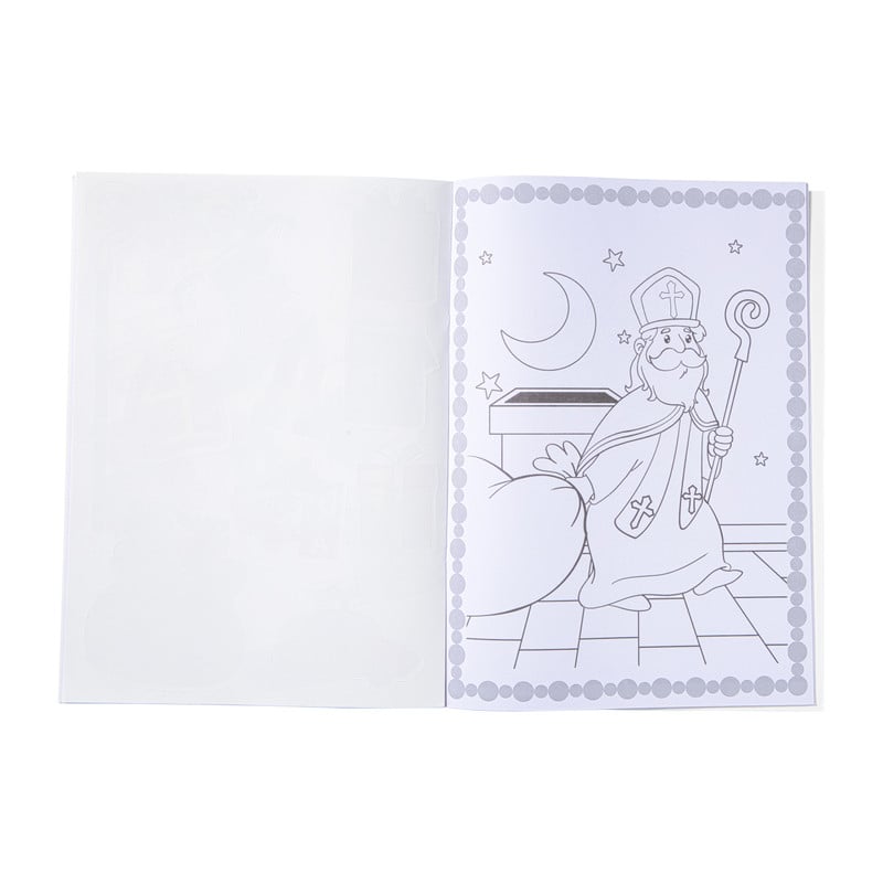 Sint sticker- en kleurboek - multikleur- 21x28.5 cm 