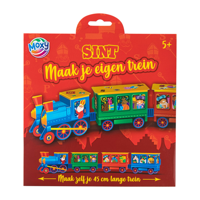 Sint knutselpakket maak je eigen trein - multikleur