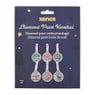 DIY diamond painting kerstbal - wit/rood/groen - set van 6