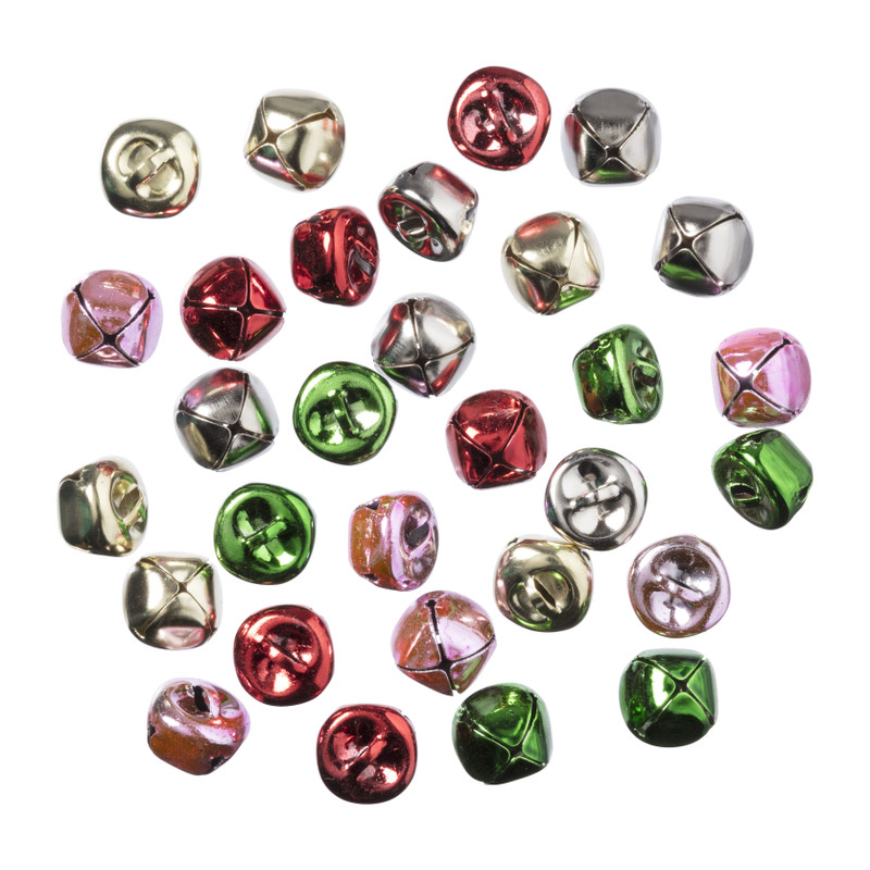 Belletjes gekleurd kerst - set van 30