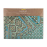 Papierset handmade India - groen/blauw - 32-delig
